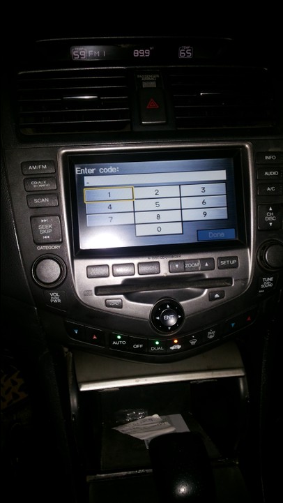 2009 Honda accord radio unlock code #7
