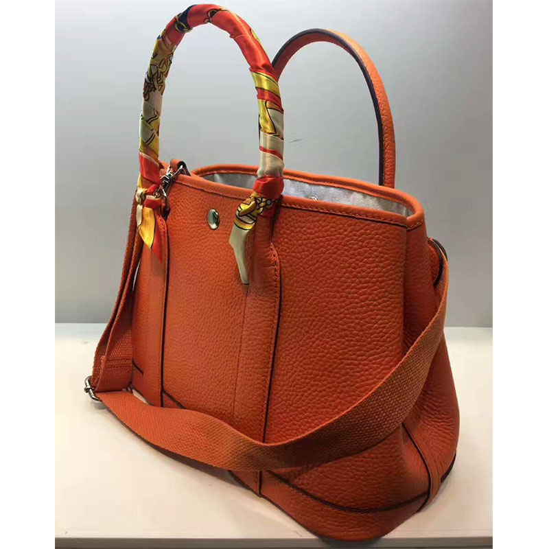 Hermes Garden Party Bag Togo Leather In Brown