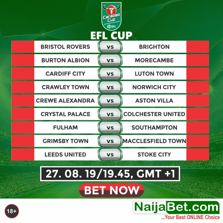 Today's Carling Cup & Champions League Fixtures - Sports - Nigeria