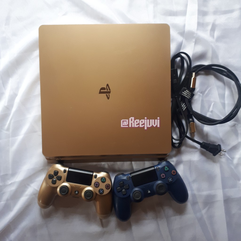 SoldOut Playstation 4 Ps4 Slim 1tb Gold Limited Edition, 2 pads + Over 10  Games - Technology Market - Nigeria