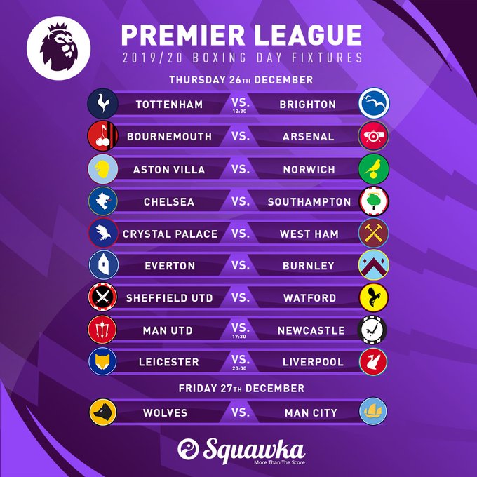 December Boxing Day, New Year Premier League Fixtures Announced [Full List]  - Sports - Nigeria