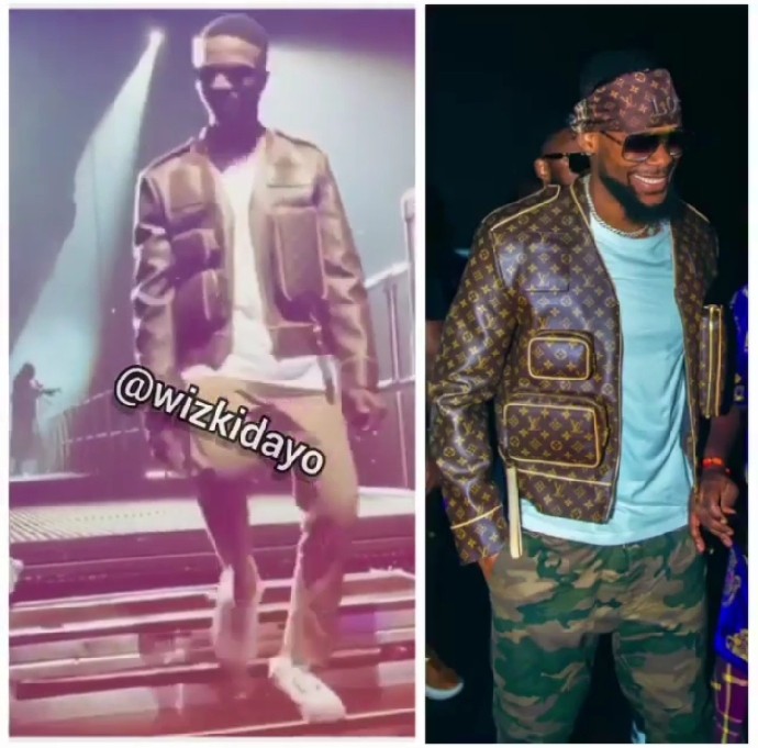 Davido rocks similar N2.3million Luis Vuitton jacket with Wizkid (Photo)