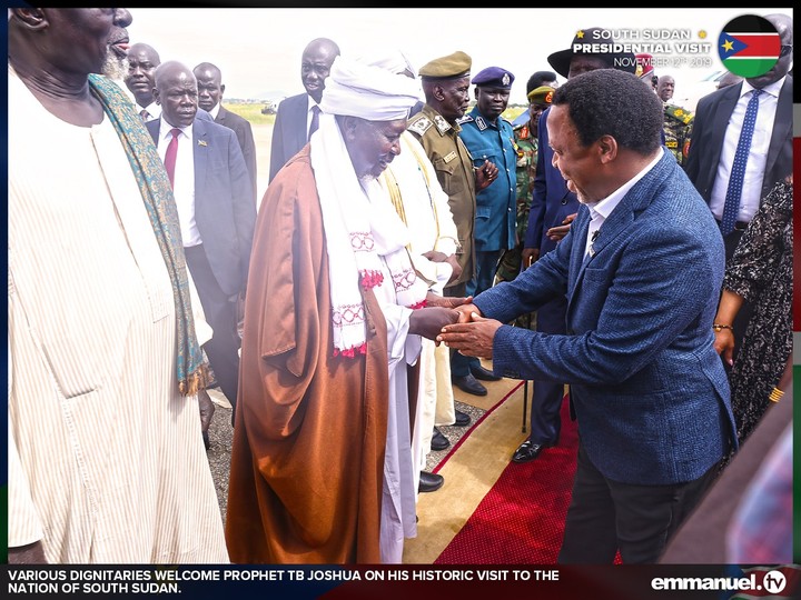 TB Joshua Received By President Salva Kiir Wife Mary Ayen