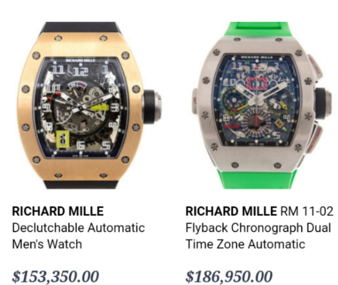 Richard mille online skul