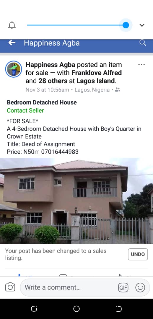 Houses for sale and land property in Crown Estate Properties Nigeria