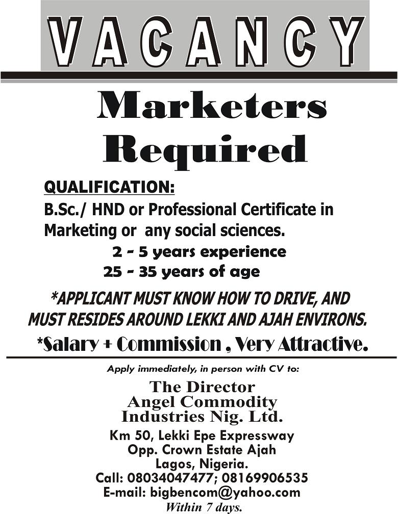 Samples of job vacancy advertisement