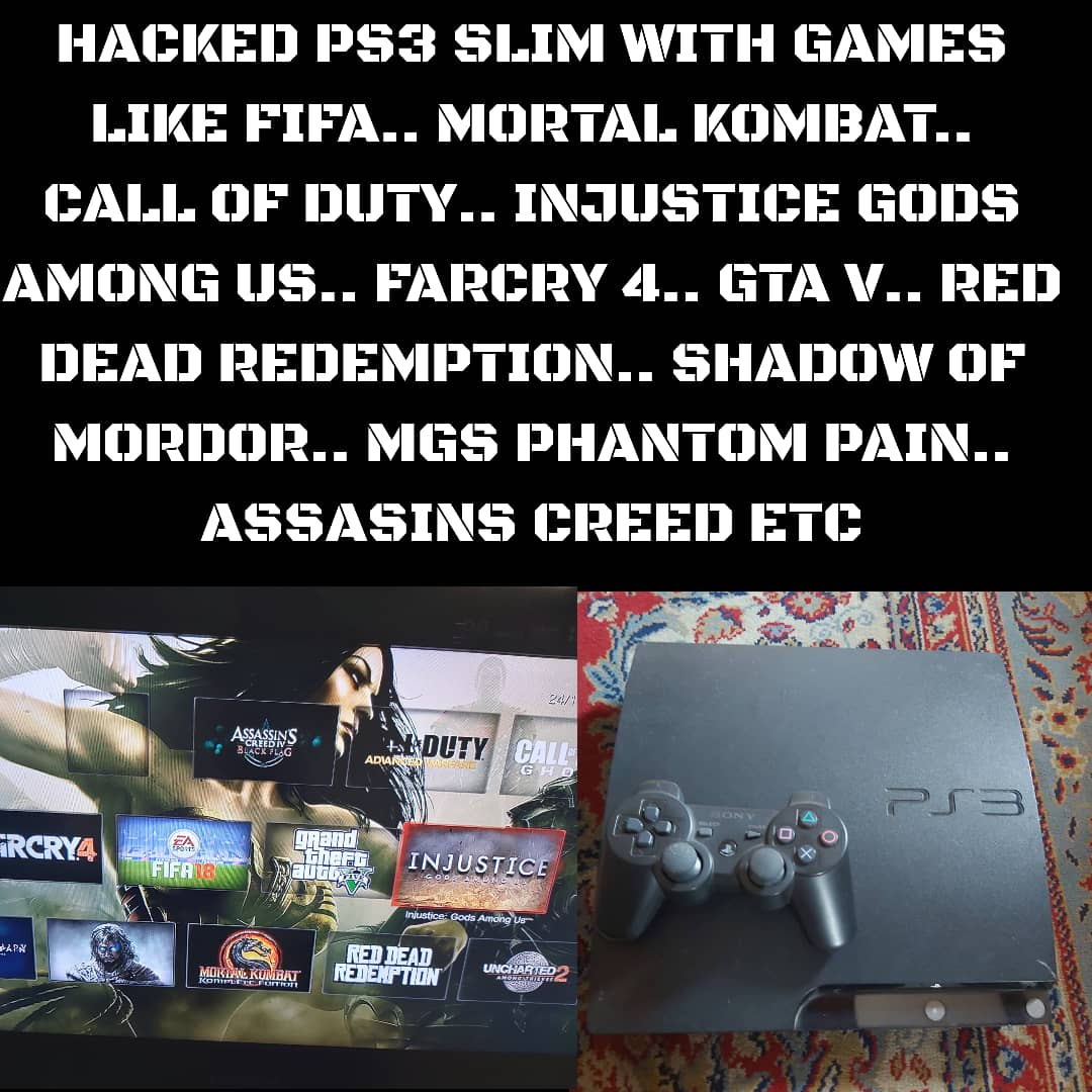 Hacked Ps3 Slim With Two Controllers And Lots Of Games sold - Video Games  And Gadgets For Sale - Nigeria