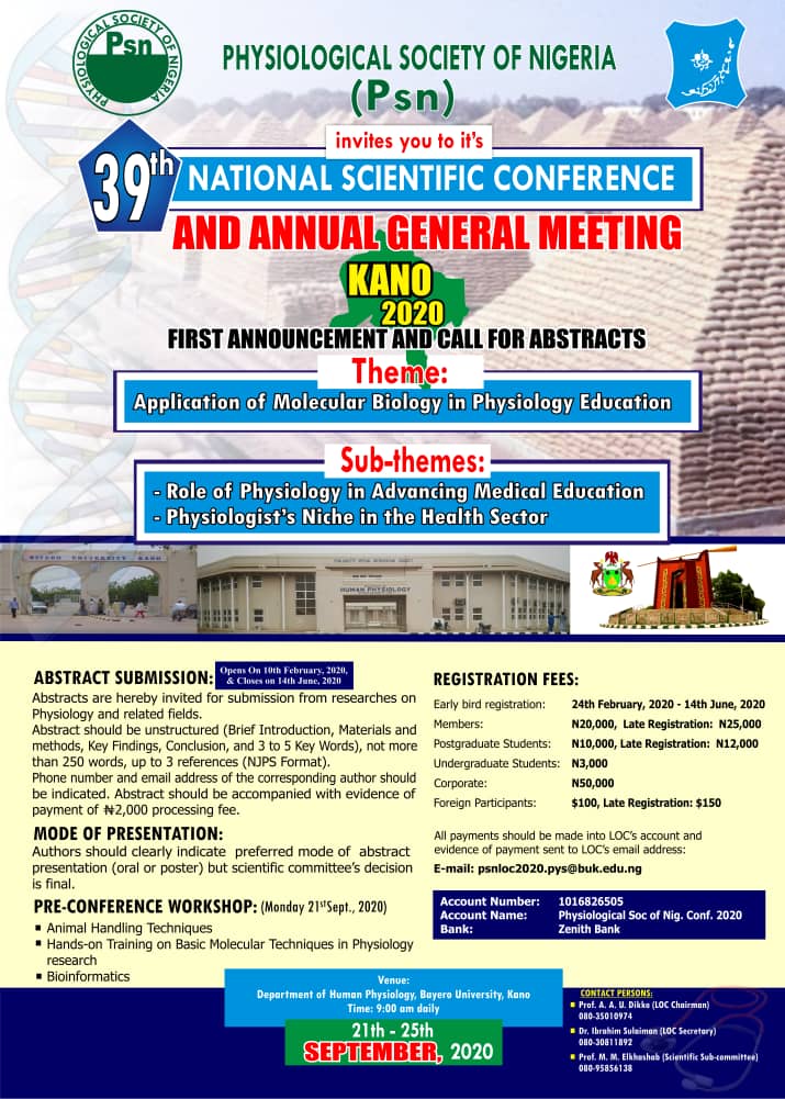 PSN 39th National Scientific Conference And Annual General Meeting