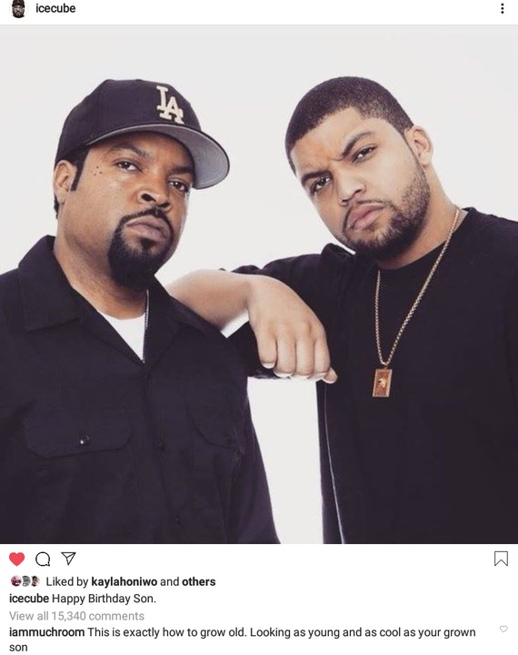 Actor And Rapper Ice Cube Strikes A Pose With His Lookalike Son, O'shea Jnr  - Celebrities - Nigeria