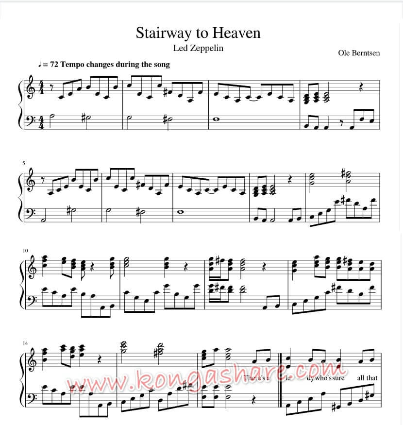 Download Stairway To Heaven Sheet Music By Led Zeppelin - Music/Radio -  Nigeria