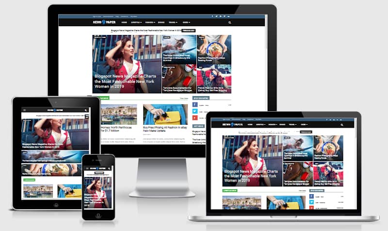 Newspaper 9 Blogger Template Free Download SEO Friendly Webmasters