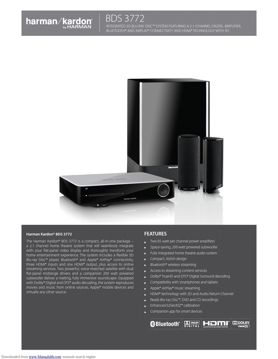SOLD!! New Harman Kardon Bds 3772 Integrated 3d Blu-ray Disc System -  Technology Market - Nigeria