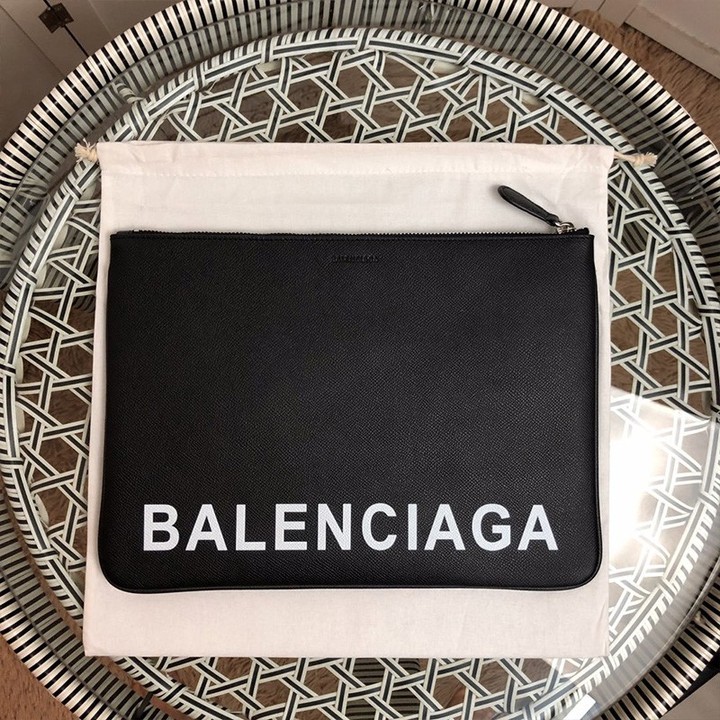 Shop - Balenciaga Large Pouch Calfskin In Black - Fashion/Clothing
