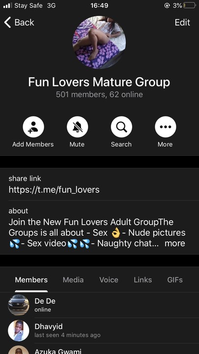 Telegram Group —nigeria Adult Matured Minds Telegram Group - Dating And  Meet-up Zone - Nigeria