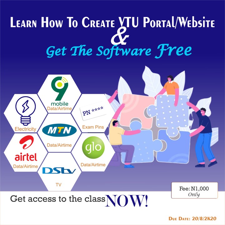 Learn How To Create VTU Portal/website & Get The Software Free