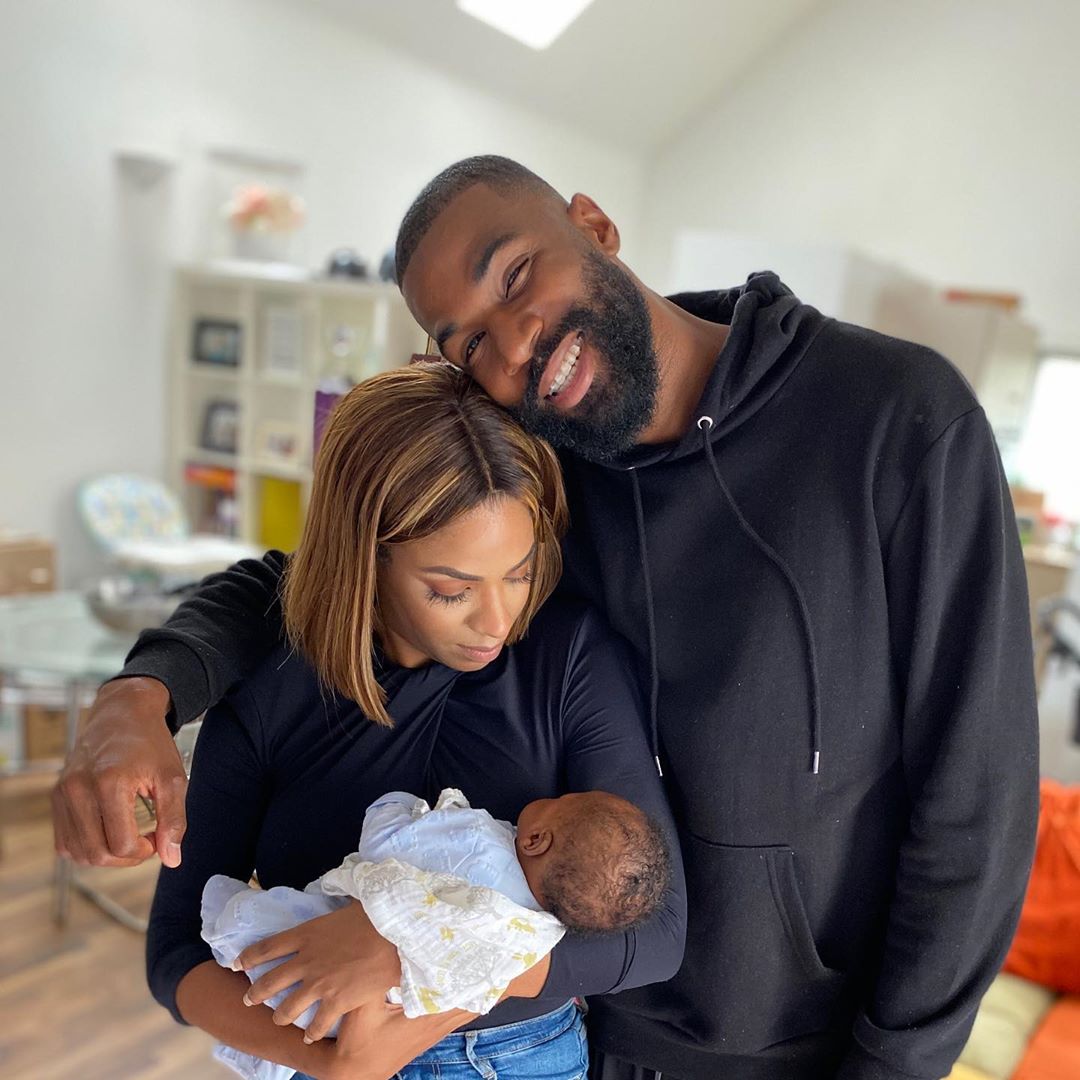 BBNaija's Mike Edwards and wife release 1st family photo after welcoming  baby boy