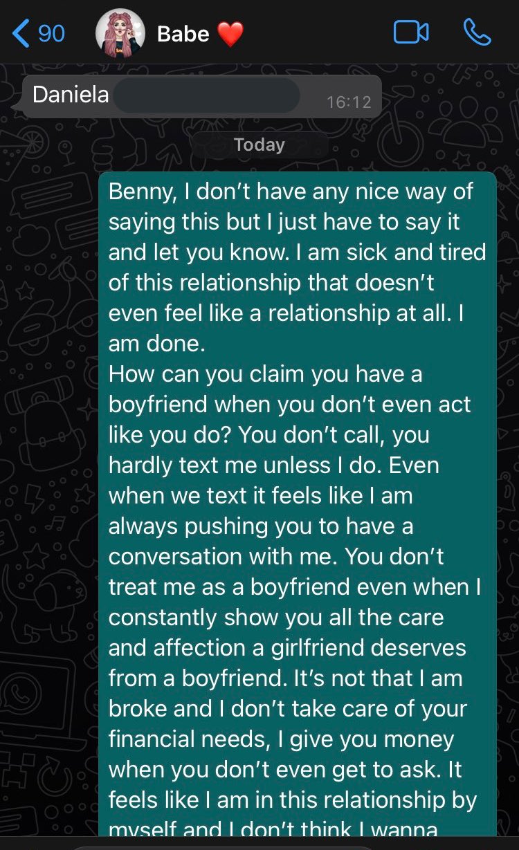 boyfriend and girlfriend conversations