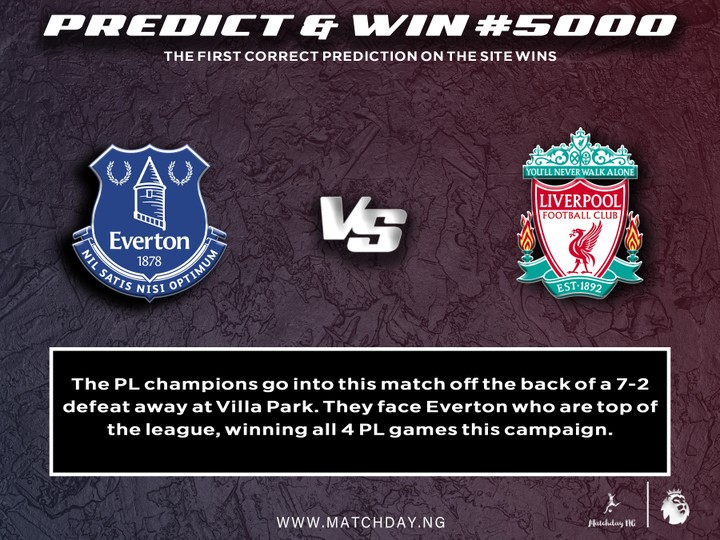 Everton Vs Liverpool - European Football (EPL, UEFA, La ...