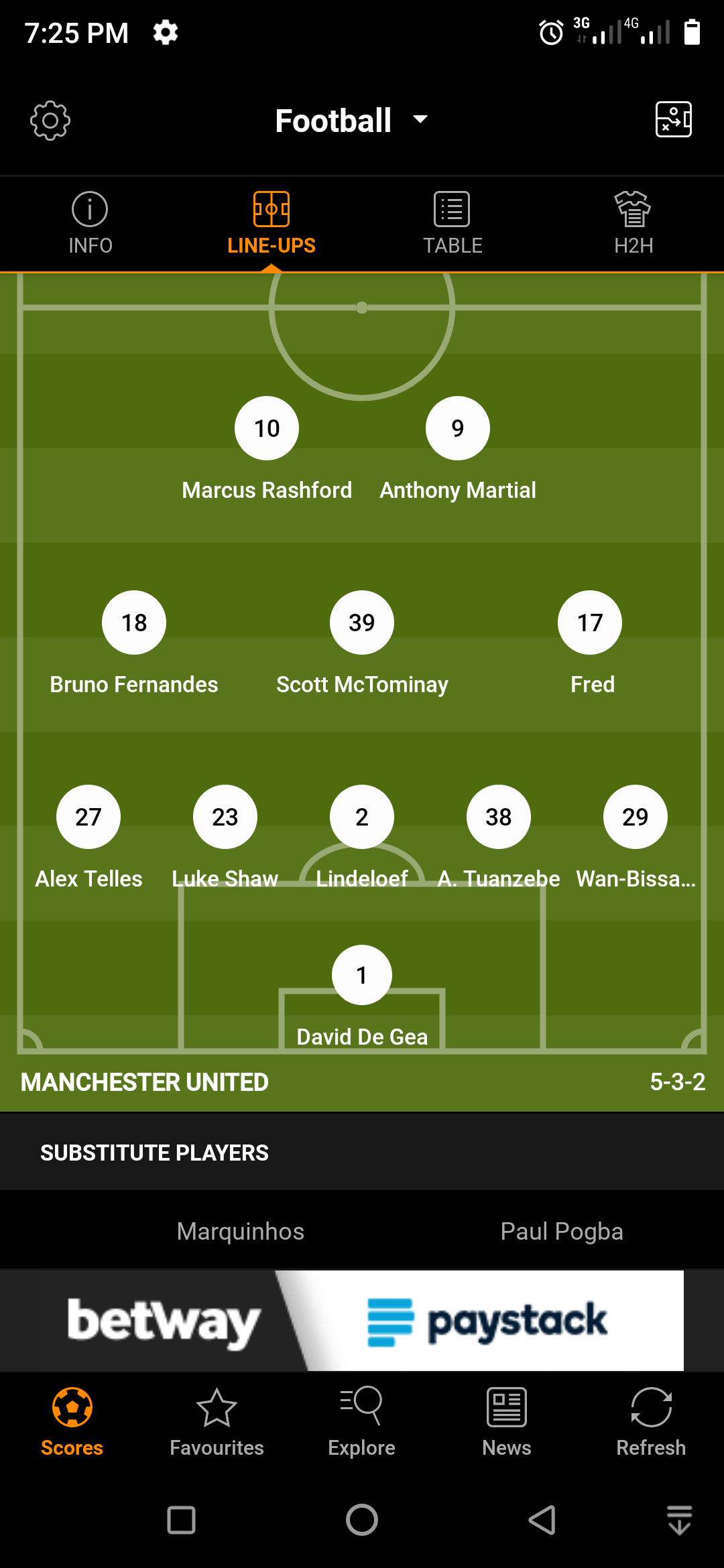 23+ Psg Vs Manchester United 1-2 Background