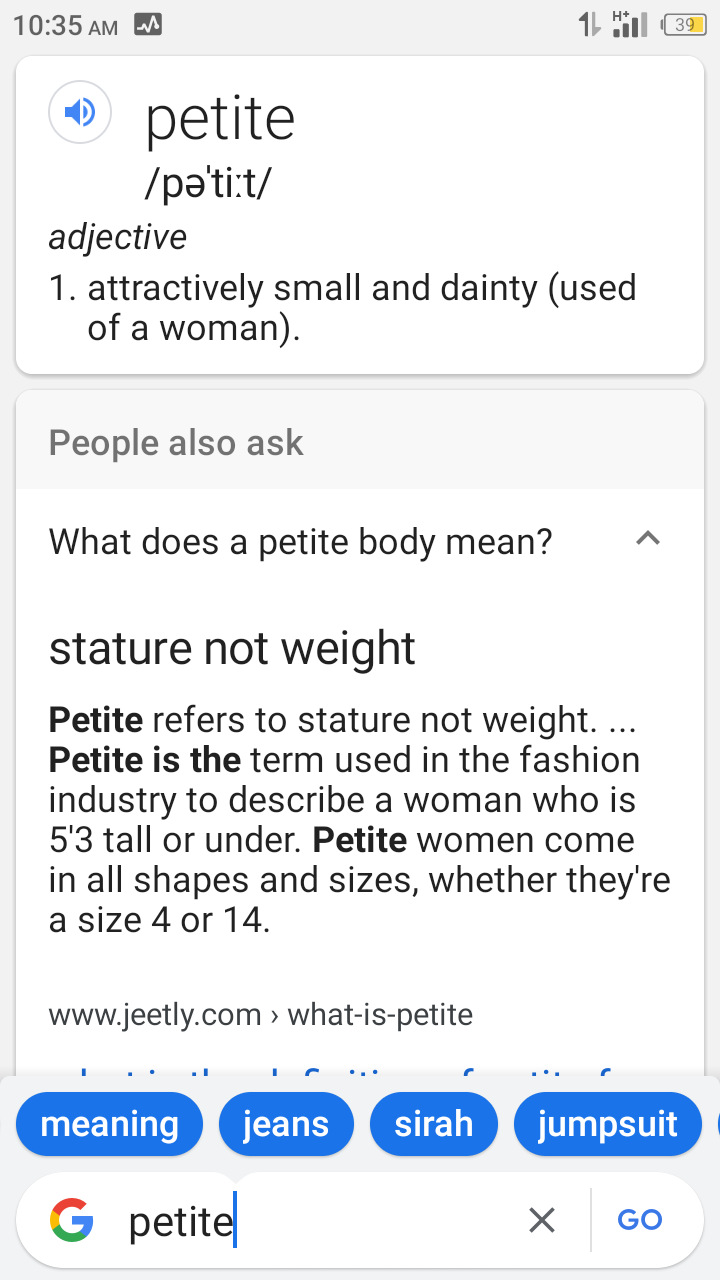 definition of petite