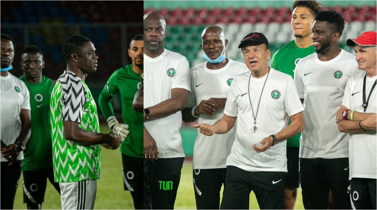 Nigerian Deputy Governor Spotted Training With The Super Eagles(video