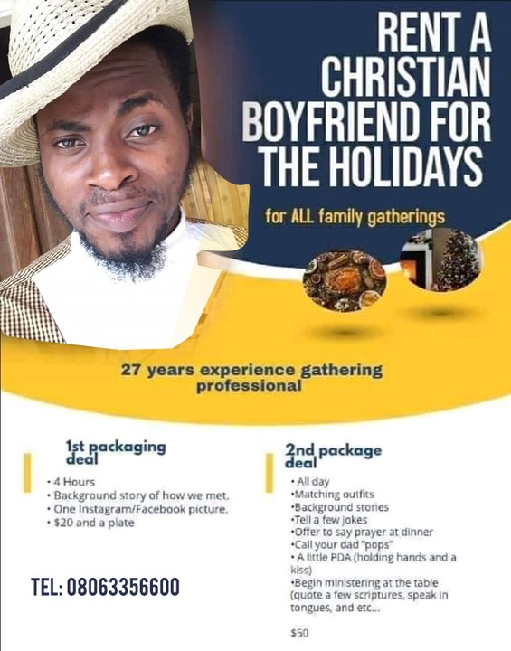 Rent A Christian Boyfriend For The Holiday - Jokes Etc - Nigeria