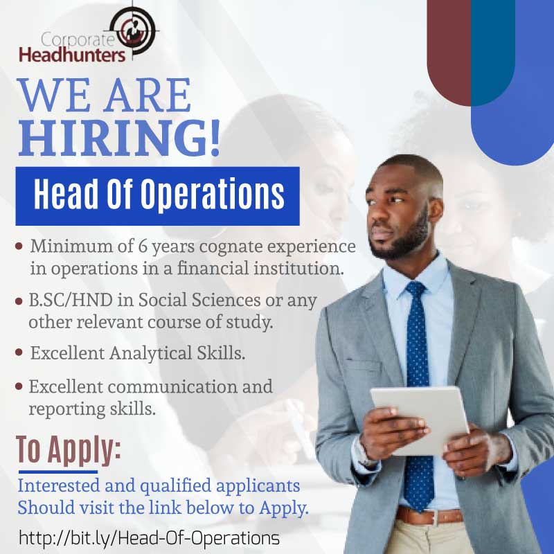Job Vacancy In A Licensed Finance Institution - Jobs/Vacancies - Nigeria