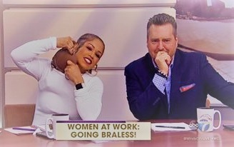 TV host takes bra off during show