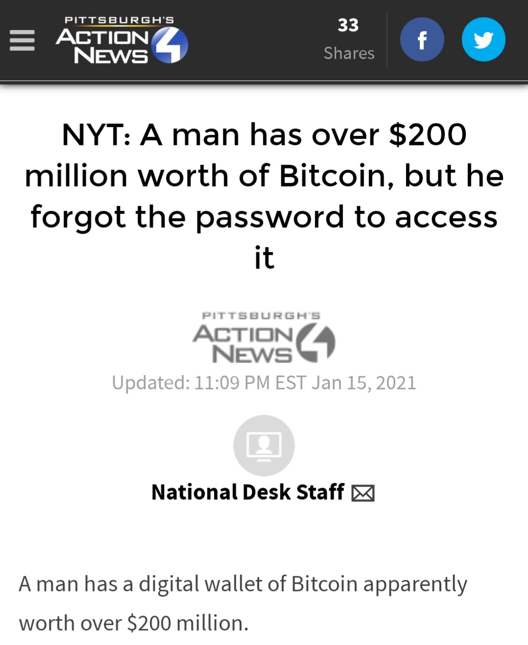 200 million bitcoin password