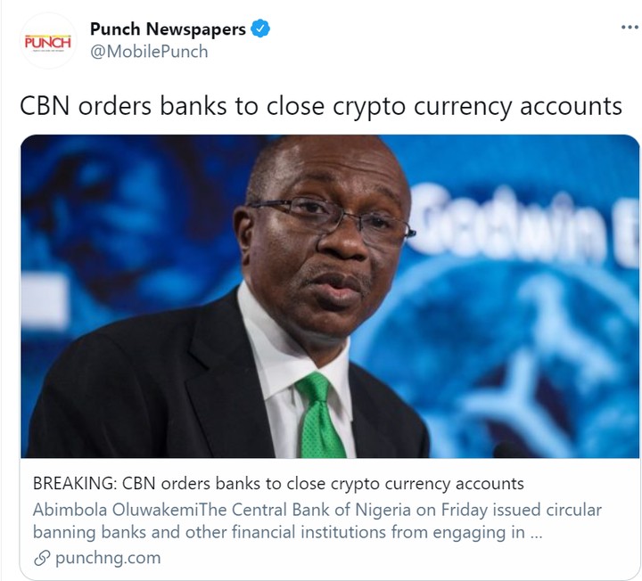 nigeria bans crypto currency