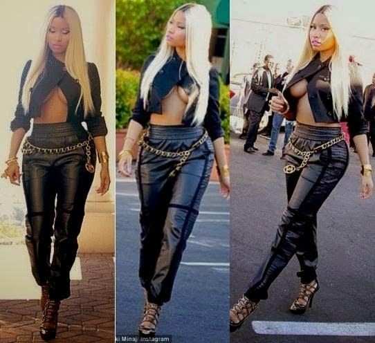 Fashion Fail? Nicki Minaj Lets Boobs Hang Out at 'The Ellen