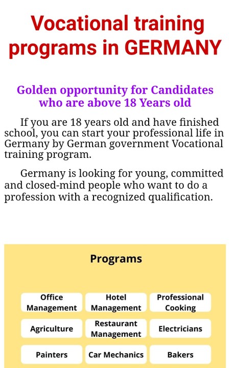 Vocational Training In GERMANY With Pays? - Education - Nigeria