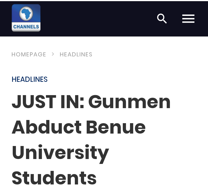 JUST IN: Gunmen Abduct Benue University Students - Politics - Nigeria