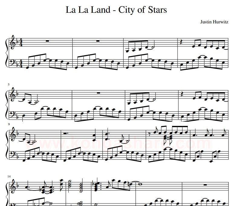Get City Of Stars Piano Music Sheet In PDF & MP3 - Music/Radio - Nigeria