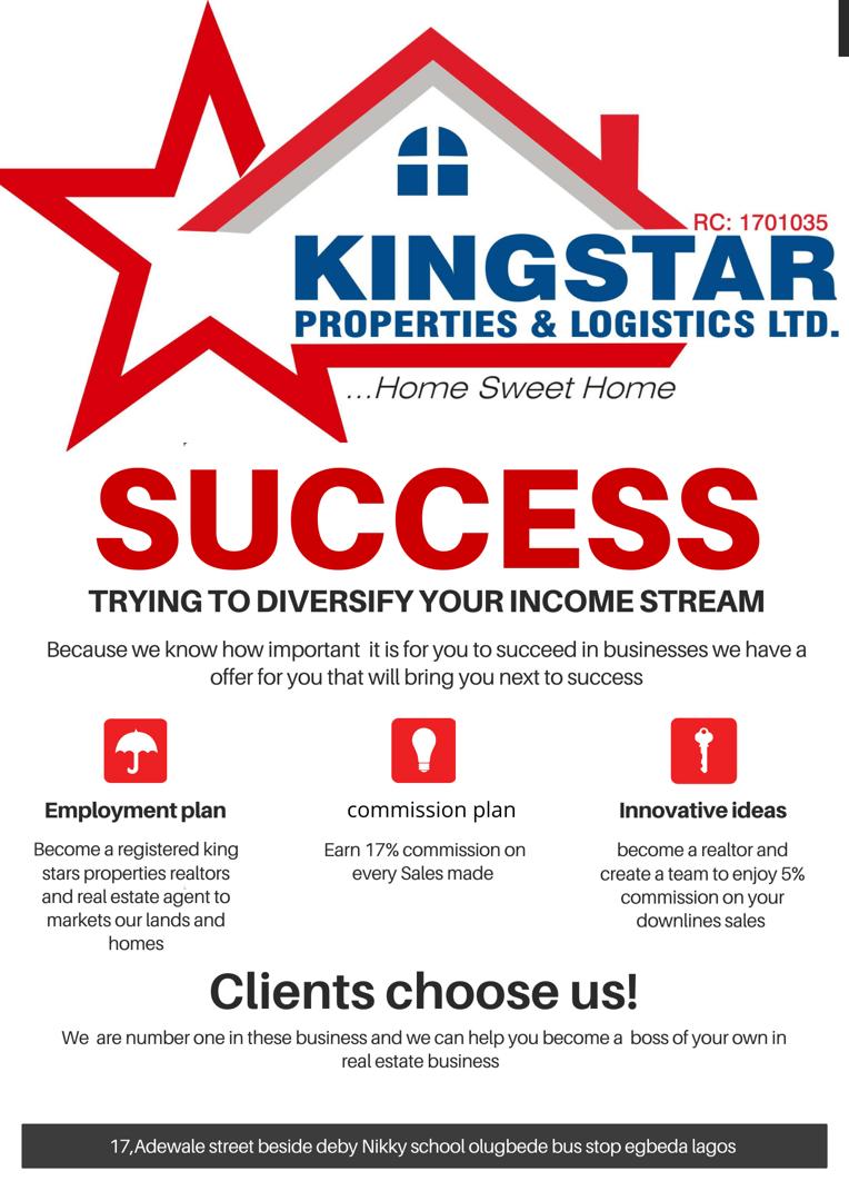 REALTORS NEEDED KINGSTAR PROPERTIES Properties Nigeria