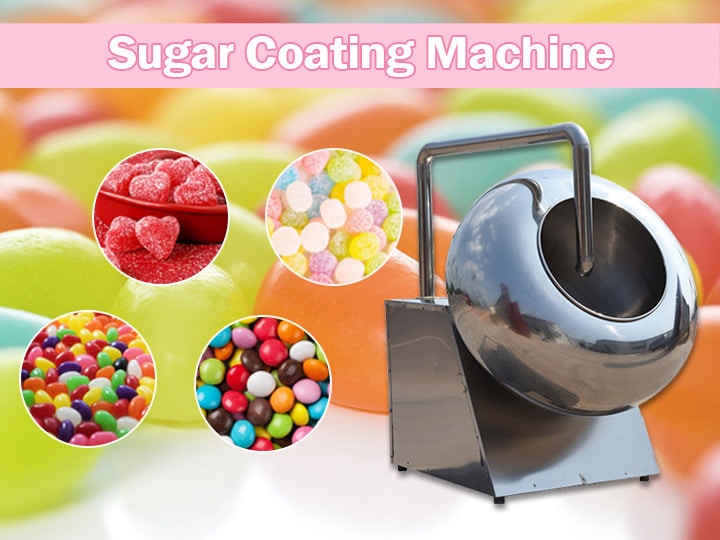 Electric Nut Almond Popcorn Peanut Sugar Coating Machine Commercial Candy  Coater Machine Automatic Candy Rolling Machine