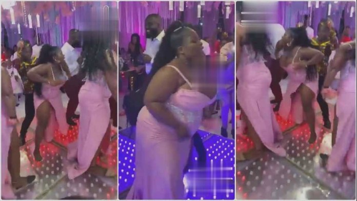 Woman steals the show at wedding with her huge melons falling out of her  bra - GhPage