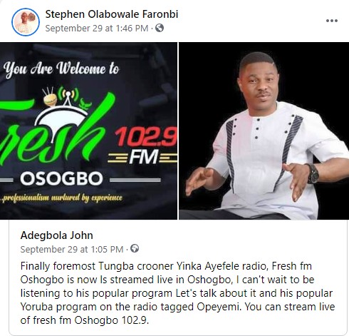Yinka Ayelefe Establishes 4th Radio Station In Osogbo (Pics) - Celebrities  - Nigeria