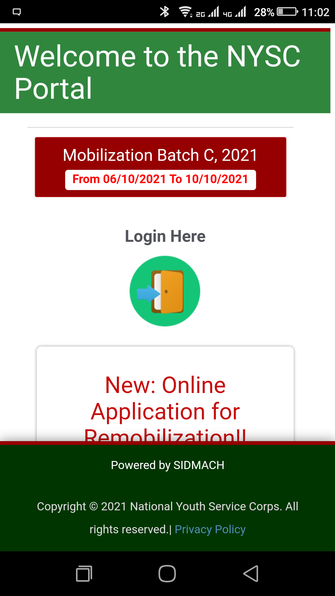 NYSC Begins BATCH C 2021 Online Registration NYSC Nigeria