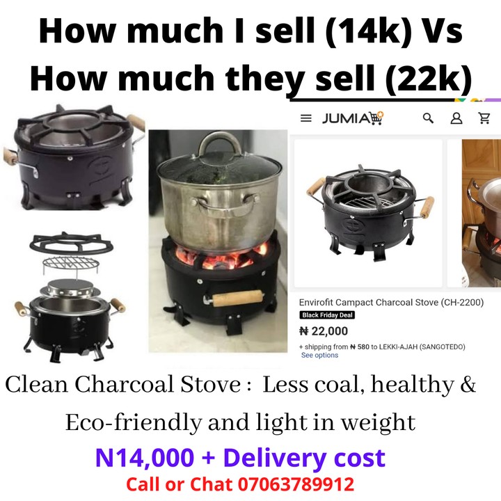 Smokeless Charcoal Cooking Stove For All Homes and resellers