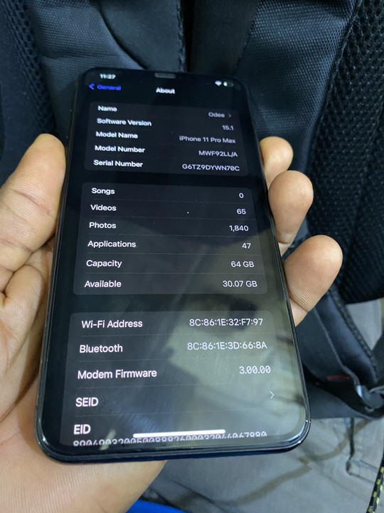 Iphone 11 Pro Max 64gb With Face Id 370kk Battery Health 83% - Technology  Market - Nigeria