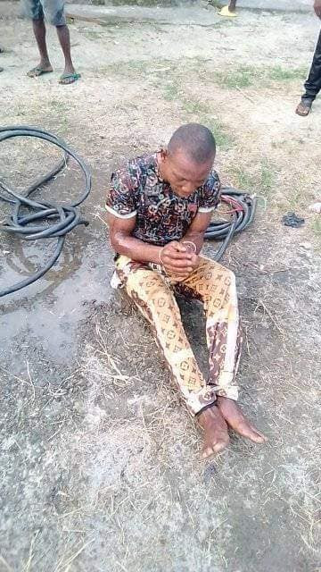 Cable Thief Nabbed In Bayelsa Community Photos Crime Nigeria