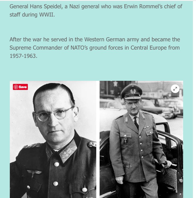 Nazi War Criminals Became High Ranking Commanders In NATO After WW2 ...