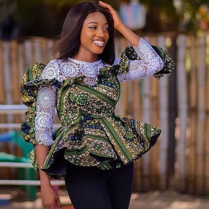 2022 Latest and Classy Ankara Tops for Ladies. - Ladeey  Ankara top  styles, African tops for women, Ankara tops blouses