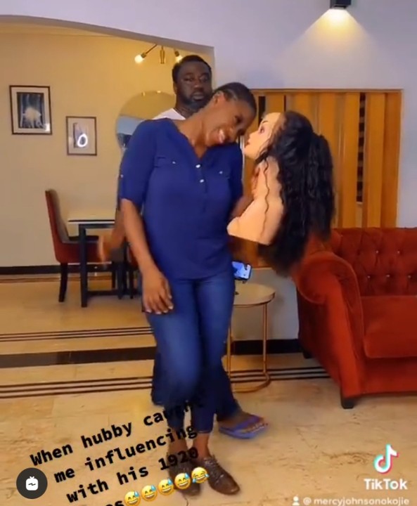 Mercy Johnson�s Husband Reacts After Bumping Into Wife Wearing His S pic pic photo