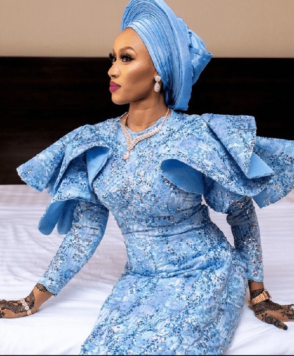 Gorgeous Sky Blue Colour Aso-ebi Styles For Owambe/ Parties -  Fashion/Clothing Market - Nigeria