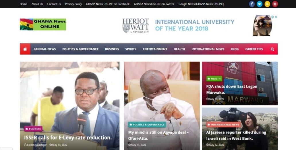 An Insight Into GHANA News ONLINE Homepage Nairaland / General Nigeria