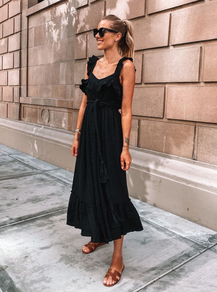 Black maxi hot sale dress summer