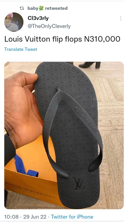 Can You Rock This Louis Vuitton Flip Flop 310,0000k - Fashion - Nigeria