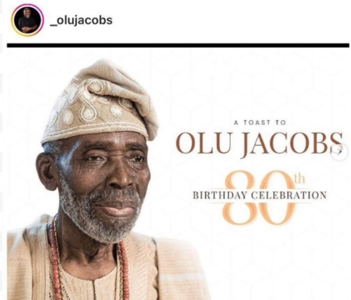 Olu Jacobs Celebrates 80th Birthday Celebrities Nigeria